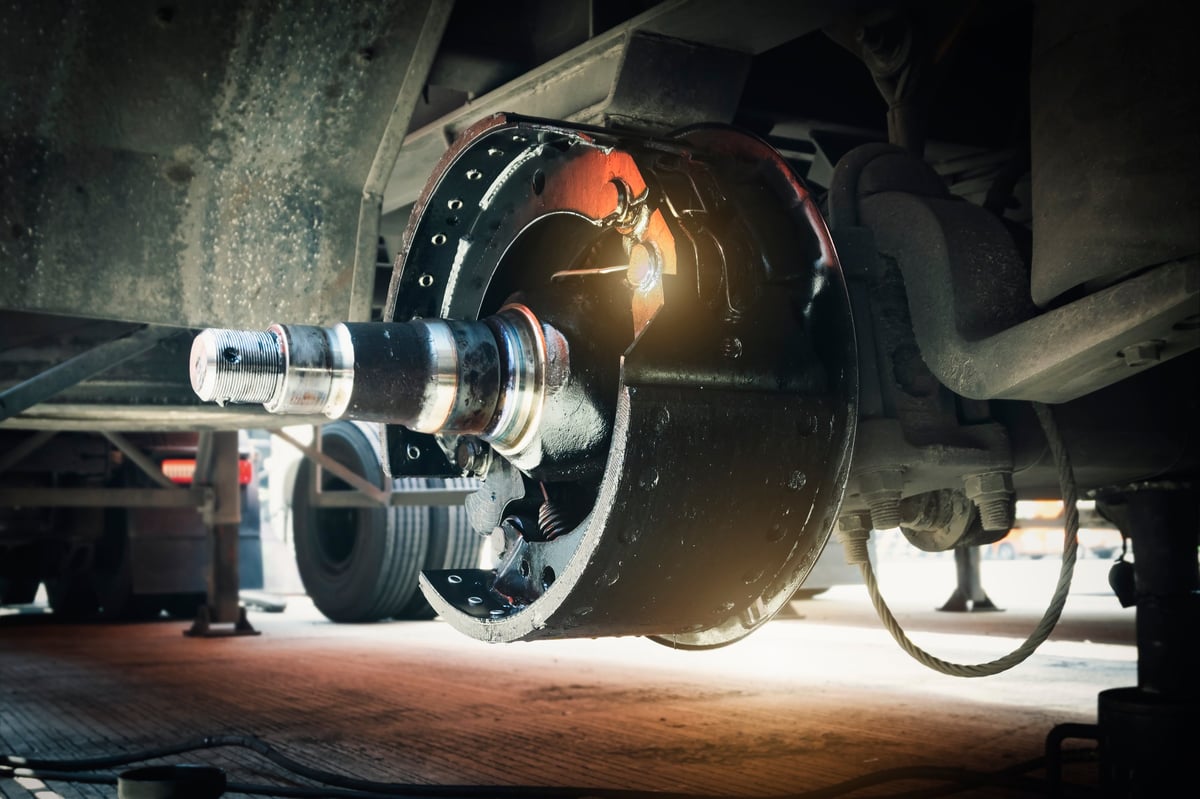 Replacement truck brake pads and drum brakes
