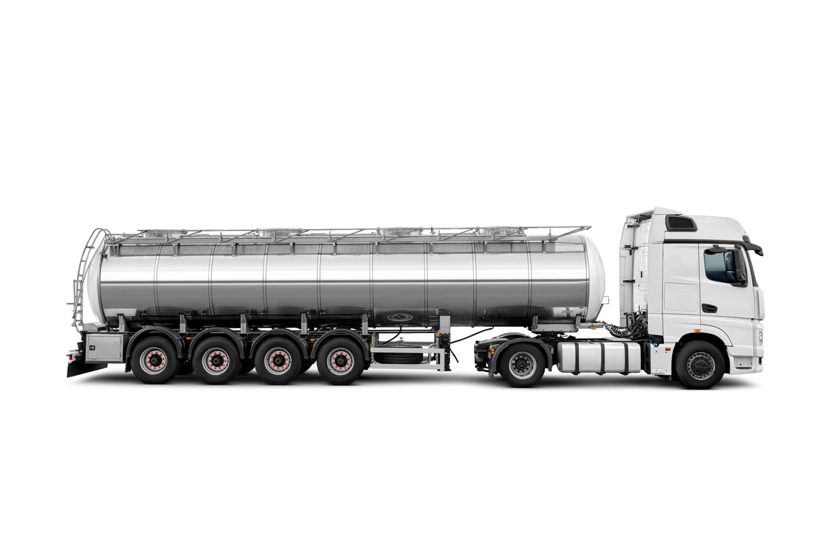 A tank truck parked along an Upstate New York corridor